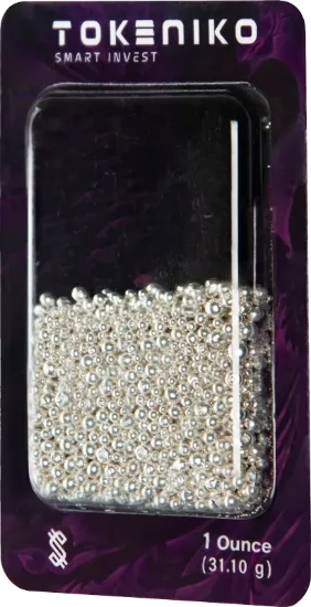 تصویر ساچمه نقره خالص ۱ اونسی توکنیکو