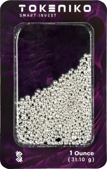 تصویر ساچمه نقره خالص ۲ اونسی توکنیکو