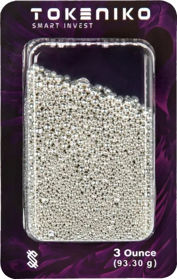 تصویر ساچمه نقره خالص ۳ اونسی توکنیکو