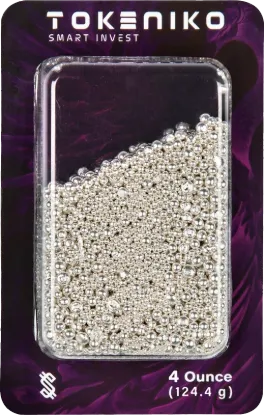 تصویر ساچمه نقره خالص ۴ اونسی توکنیکو