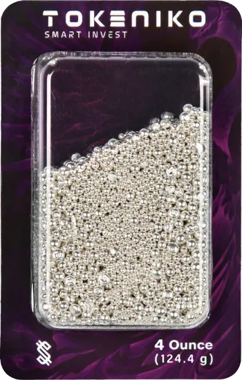 تصویر ساچمه نقره خالص ۴ اونسی توکنیکو