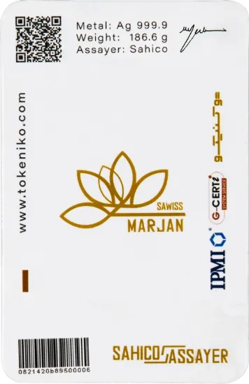 تصویر ساچمه نقره خالص ۶ اونسی توکنیکو