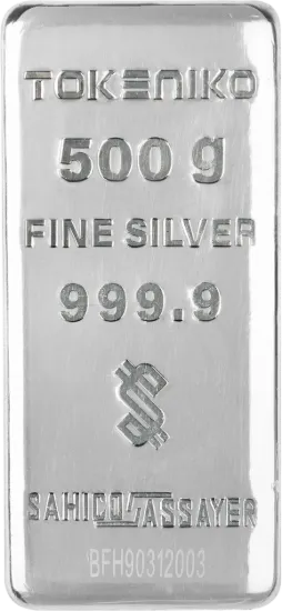 تصویر شمش نقره خالص ۵۰۰ گرمی توکنیکو