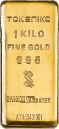 تصویر شمش طلا ۱ کیلوگرمی ۲۴ عیار توکنیکو