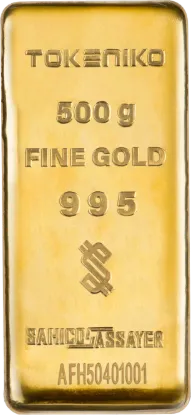 تصویر شمش طلا ۵۰۰ گرمی ۲۴ عیار توکنیکو
