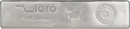 تصویر شمش نقره خالص ۱۰۰ اونسی(3110 گرمی) زیوتو
