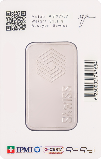 تصویر شمش نقره خالص ۱ اونسی زیوتو