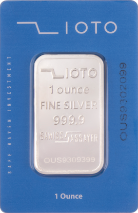 تصویر شمش نقره خالص ۱ اونسی زیوتو