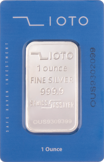 تصویر شمش نقره خالص ۱ اونسی زیوتو