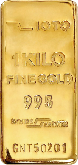 تصویر شمش طلا ۱ کیلوگرمی ۲۴ عیار زیوتو