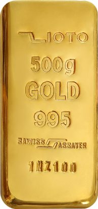 تصویر شمش طلا ۵۰۰ گرمی ۲۴ عیار زیوتو