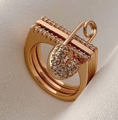 تصویر انگشتر مینیمال نگین دار ژوپینگ